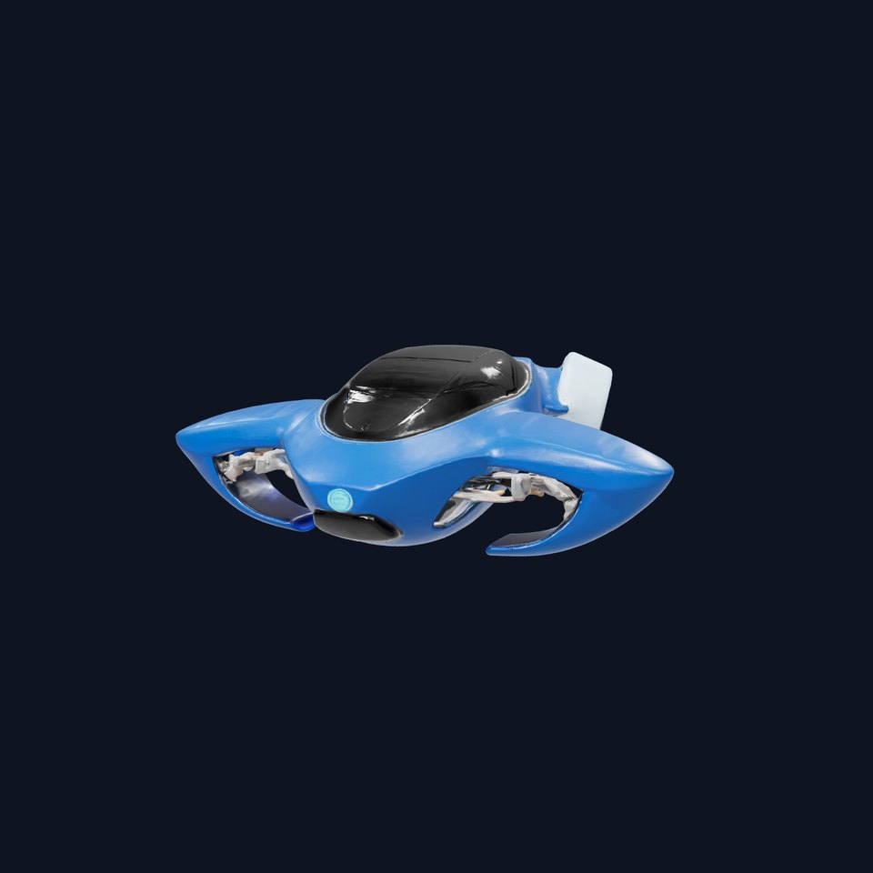 Futuristic Urban Flying Car Pod Model Pack